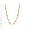 Thumbnail Image 3 of 2.2mm Rope Chain Triple Strand Necklace in 14K Gold - 19.5"