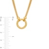 Open Circle Bismark Chain Necklace in 14K Gold - 16.25"