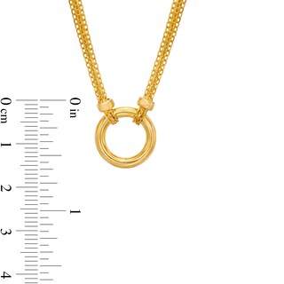 Open Circle Bismark Chain Necklace in 14K Gold - 16.25"