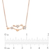 Diamond Accent Gemini Constellation Necklace in Sterling Silver with 14K Rose Gold Plate