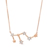 Thumbnail Image 0 of Diamond Accent Leo Constellation Necklace in Sterling Silver with 14K Rose Gold Plate