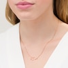 Diamond Accent Leo Constellation Necklace in Sterling Silver with 14K Rose Gold Plate