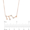 Thumbnail Image 2 of Diamond Accent Leo Constellation Necklace in Sterling Silver with 14K Rose Gold Plate