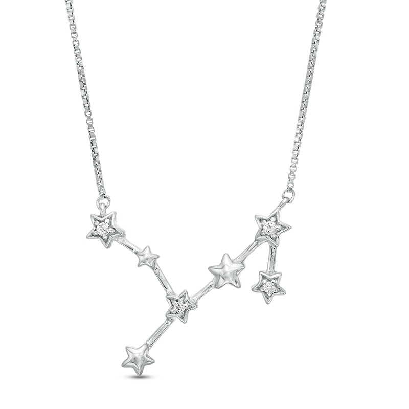 Diamond Accent Virgo Constellation Necklace in Sterling Silver|Peoples Jewellers