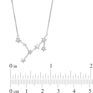 Diamond Accent Virgo Constellation Necklace in Sterling Silver