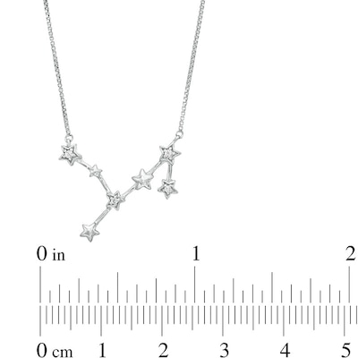 Diamond Accent Virgo Constellation Necklace in Sterling Silver