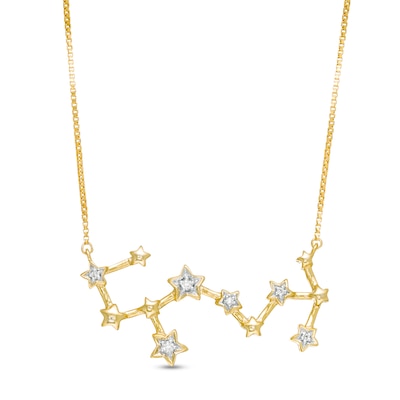 0.04 CT. T.W. Diamond Scorpio Constellation Necklace in Sterling Silver with 14K Gold Plate