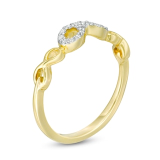 0.066 CT. T.W. Diamond Sideways Infinity Stackable Ring in 10K Gold