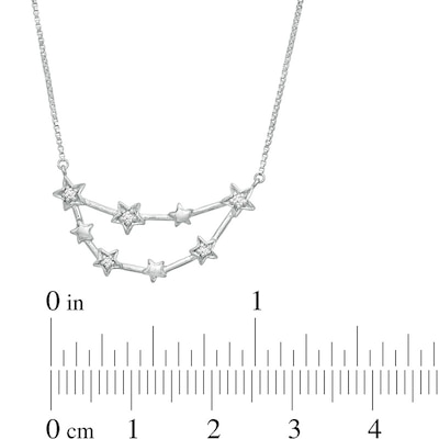 0.04 CT. T.W. Diamond Capricorn Constellation Necklace in Sterling Silver