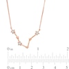 Diamond Accent Pisces Constellation Necklace in Sterling Silver with 14K Rose Gold Plate