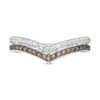 Thumbnail Image 4 of 0.45 CT. T.W. Champagne and White Diamond Chevron Anniversary Band in 10K White Gold