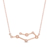 Thumbnail Image 0 of 0.04 CT. T.W. Diamond Gemini Constellation Bezel-Set Necklace in 10K Rose Gold