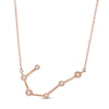 Thumbnail Image 0 of 0.04 CT. T.W. Diamond Cancer Constellation Bezel-Set Necklace in 10K Rose Gold