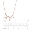 Thumbnail Image 2 of 0.04 CT. T.W. Diamond Sagittarius Constellation Bezel-Set Necklace in 10K Rose Gold