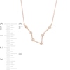 0.04 CT. T.W. Diamond Pisces Constellation Bezel-Set Necklace in 10K Rose Gold