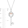 Thumbnail Image 2 of Mickey Mouse & Minnie Mouse 0.05 CT. T.W. Diamond Minnie Mouse Key Pendant in Sterling Silver and 10K Rose Gold - 19"