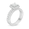 Thumbnail Image 2 of 1.00 CT. T.W. Quad Princess-Cut Diamond Frame Bridal Set in 14K White Gold