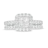 Thumbnail Image 3 of 1.00 CT. T.W. Quad Princess-Cut Diamond Frame Bridal Set in 14K White Gold