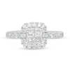 Thumbnail Image 3 of 1.00 CT. T.W. Quad Princess-Cut Diamond Frame Engagement Ring in 14K White Gold