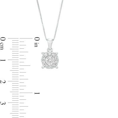 0.30 CT. T.W. Diamond Frame Pendant in 10K White Gold