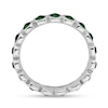 Stackable Expressions™ Green Crystal May Birthstone Eternity Band in Sterling Silver