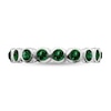 Thumbnail Image 2 of Stackable Expressions™ Green Crystal May Birthstone Eternity Band in Sterling Silver