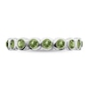 Thumbnail Image 2 of Stackable Expressions™ Light Green Crystal August Birthstone Eternity Band in Sterling Silver