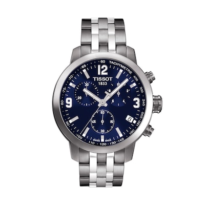 Men's Tissot PRC 200 Chronograph Watch with Blue Dial (Model: T055.417.11.047.00)