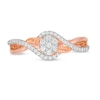 Thumbnail Image 3 of 0.18 CT. T.W. Composite Diamond Bypass Promise Ring in 10K Rose Gold