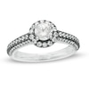 Vera Wang Love Collection 0.95 CT. T.W. Diamond Frame Engagement Ring in 14K White Gold with Black Rhodium