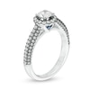 Vera Wang Love Collection 0.95 CT. T.W. Diamond Frame Engagement Ring in 14K White Gold with Black Rhodium