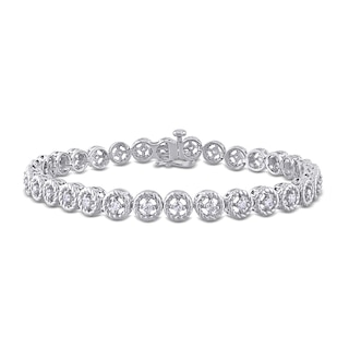 1 Carat T.W. Round Diamond Sterling Silver Bracelet, 7-1/2 