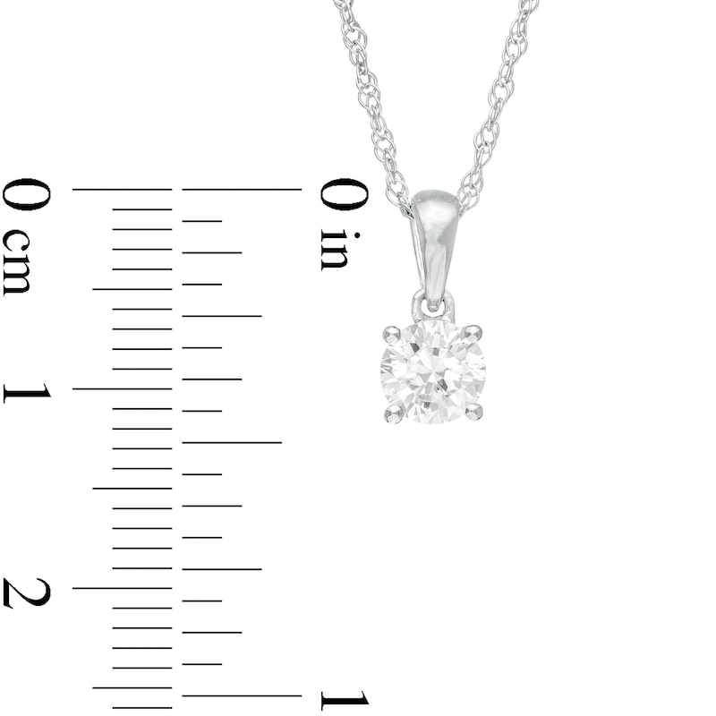 0.45 CT. Diamond Solitaire Pendant in 10K White Gold|Peoples Jewellers