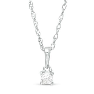 CT. Princess-Cut Diamond Solitaire Pendant in 10K Gold