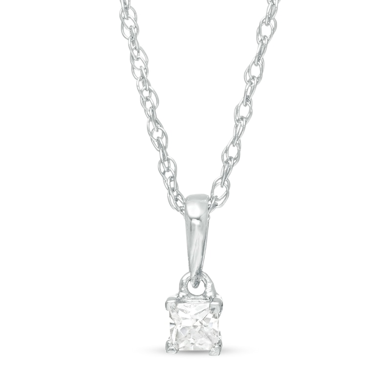 CT. Princess-Cut Diamond Solitaire Pendant in 10K Gold|Peoples Jewellers