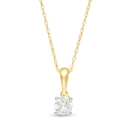 0.23 CT. Diamond Solitaire Pendant in 10K Gold