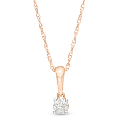 CT. Diamond Solitaire Pendant in 10K Rose Gold