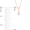 Thumbnail Image 2 of 0.085 CT. Diamond Solitaire Pendant in 10K Rose Gold