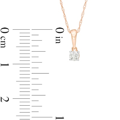 CT. Diamond Solitaire Pendant in 10K Rose Gold