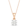 Thumbnail Image 1 of 0.45 CT. Diamond Solitaire Pendant in 10K Rose Gold