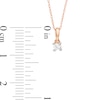 CT. Princess-Cut Diamond Solitaire Pendant in 10K Rose Gold