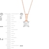 Thumbnail Image 3 of 0.29 CT. Princess-Cut Diamond Solitaire Pendant in 10K Rose Gold