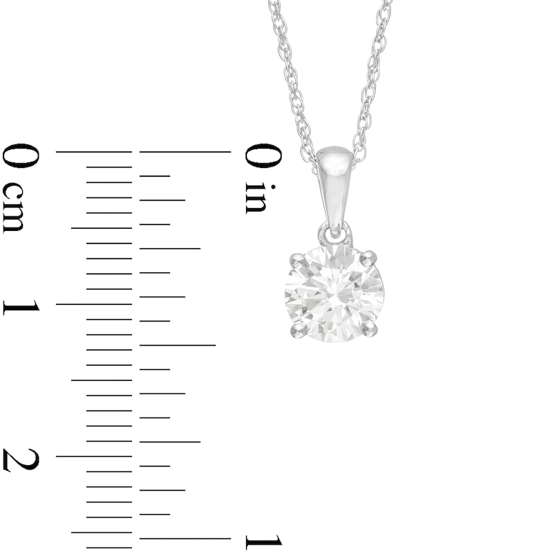 Main Image 3 of 0.95 CT. Diamond Solitaire Pendant in 10K White Gold