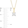 Thumbnail Image 3 of 0.69 CT. Princess-Cut Diamond Solitaire Pendant in 10K Gold