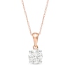 Thumbnail Image 1 of 0.69 CT. Diamond Solitaire Pendant in 10K Rose Gold