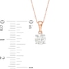 Thumbnail Image 3 of 0.69 CT. Diamond Solitaire Pendant in 10K Rose Gold