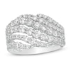 Thumbnail Image 0 of 2.00 CT. T.W. Diamond Multi-Row Wave Ring in 10K White Gold