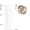 Thumbnail Image 2 of 0.28 CT. T.W. Champagne and White Composite Diamond Swirl Stud Earrings in 10K Rose Gold