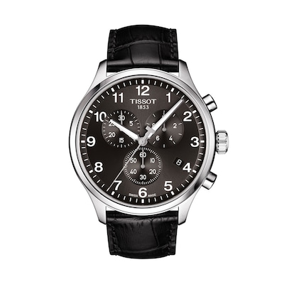 Men's Tissot XL Classic Chronograph Strap Watch with Black Dial (Model: T116.617.16.057.00)