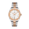 Ladies' Tissot PR 100 Sport Chic Diamond Accent Two-Tone PVD Watch with Mother-of-Pearl Dial (Model: T112.210.33.456.00)